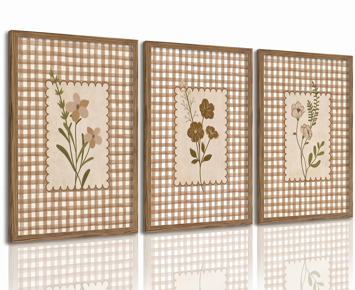 tgguytiy Sage Green Botanical Wall Art Set of 3, Eucalyptus Leaf Boho Plant Posters for Bedroom Living Room Bathroom Decor, 12x16 Inch Unframed Prints