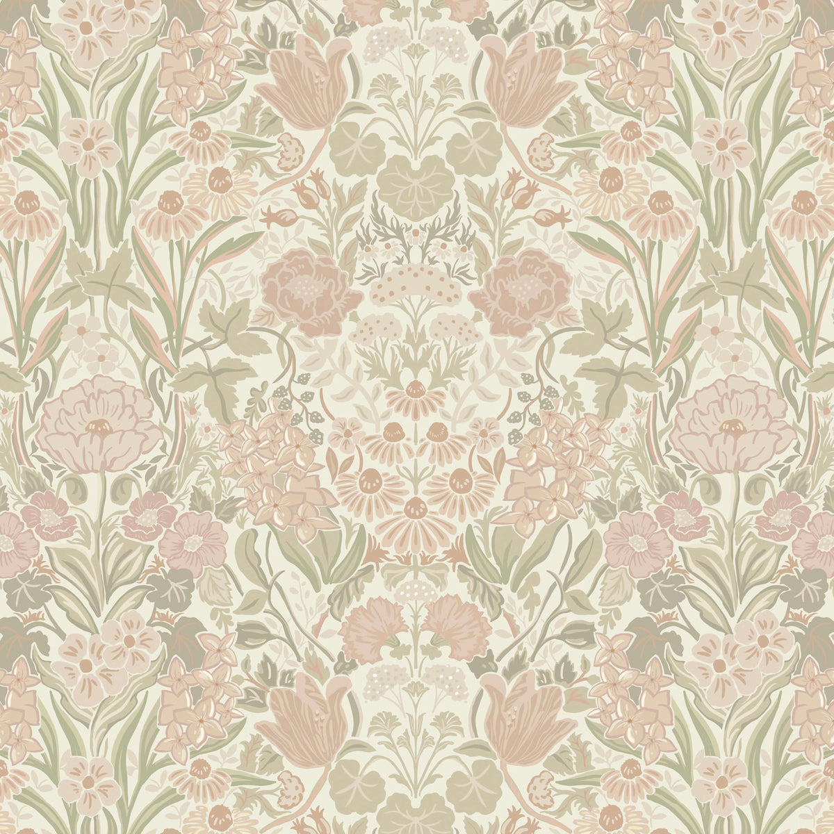 Heroad Vintage Peel and Stick Wallpaper Pink and Green Floral Contact Paper
