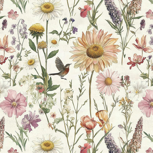 Livebor Floral Peel and Stick Wallpaper for Bathroom 16.9inch x 118.1inch