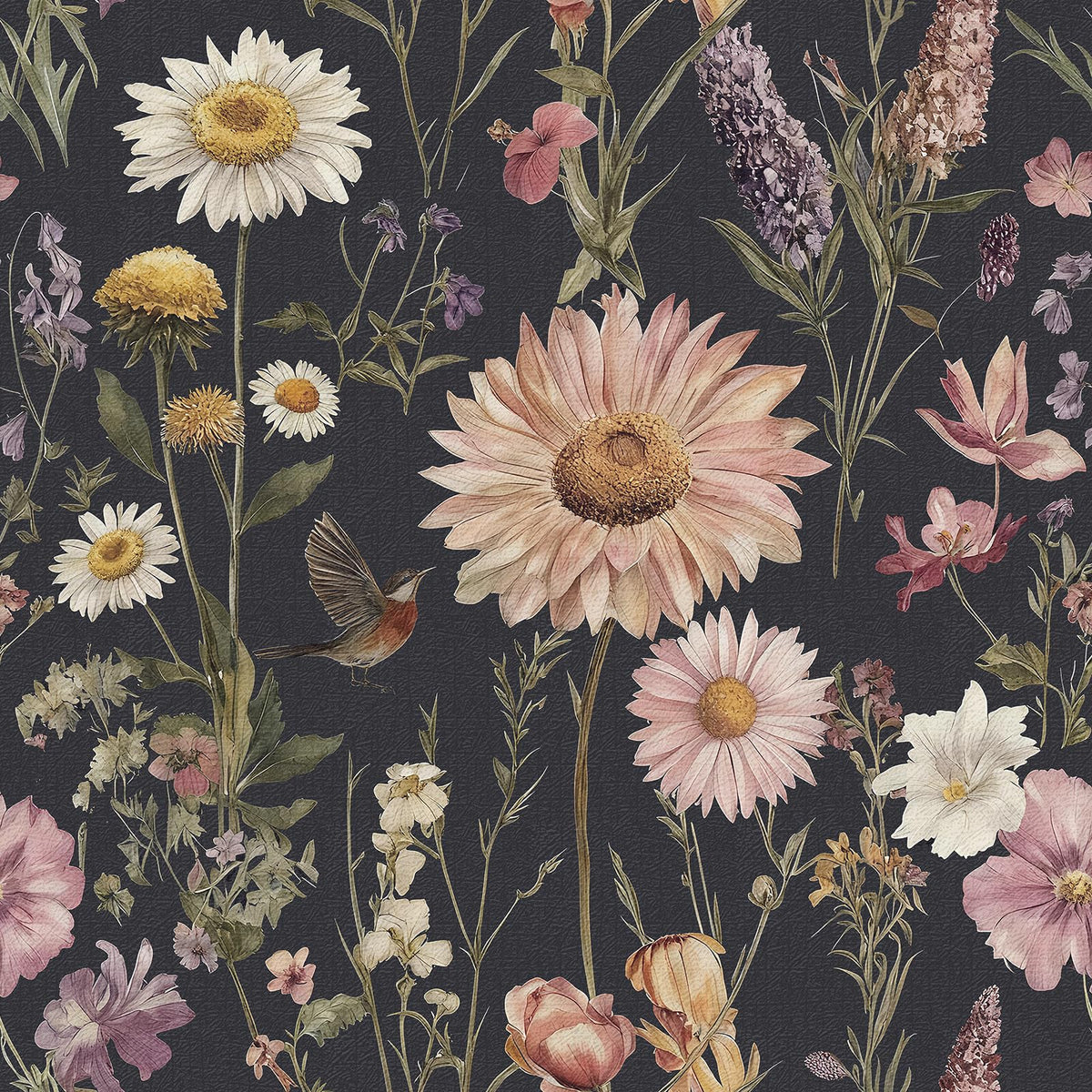 Livebor Floral Peel and Stick Wallpaper for Bathroom 16.9inch x 118.1inch