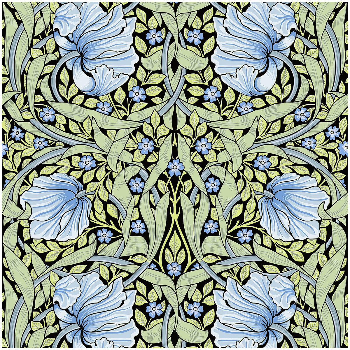 HAOKHOME William Morris Wallpaper Vintage Wall Paper Sage Green Removable