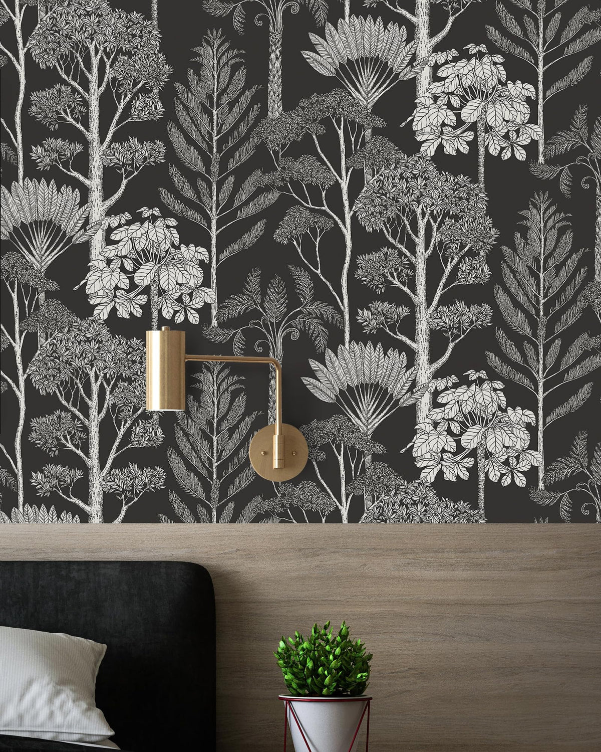 Forest Wallpaper Peel and Stick Vintage Tree Wall Paper 393in 17.3in