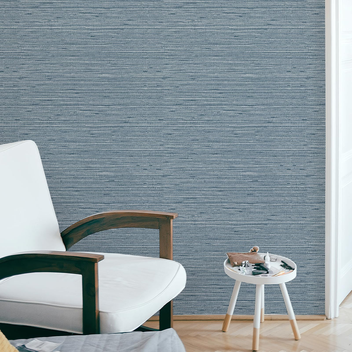 Simon&Siff Textured Grasscloth Peel and Stick Wallpaper 17.7"x394" Neutral Faux Grassweave Wallpaper Waterproof Self Adhesive Removable Wallpaper Mural for Home Decor Bedroom Kitchen Cabinet