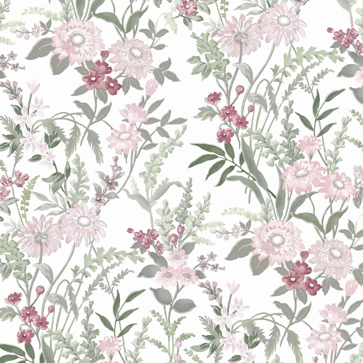 Dimoon 17.3''x78.7'' Green Peel and Stick Wallpaper Floral Modern Sage Light Green Contact Paper White Bird Wallpaper Removable Renter Friendly Waterproof Embossed Kitchen Bedroom Bathroom Vinyl Roll