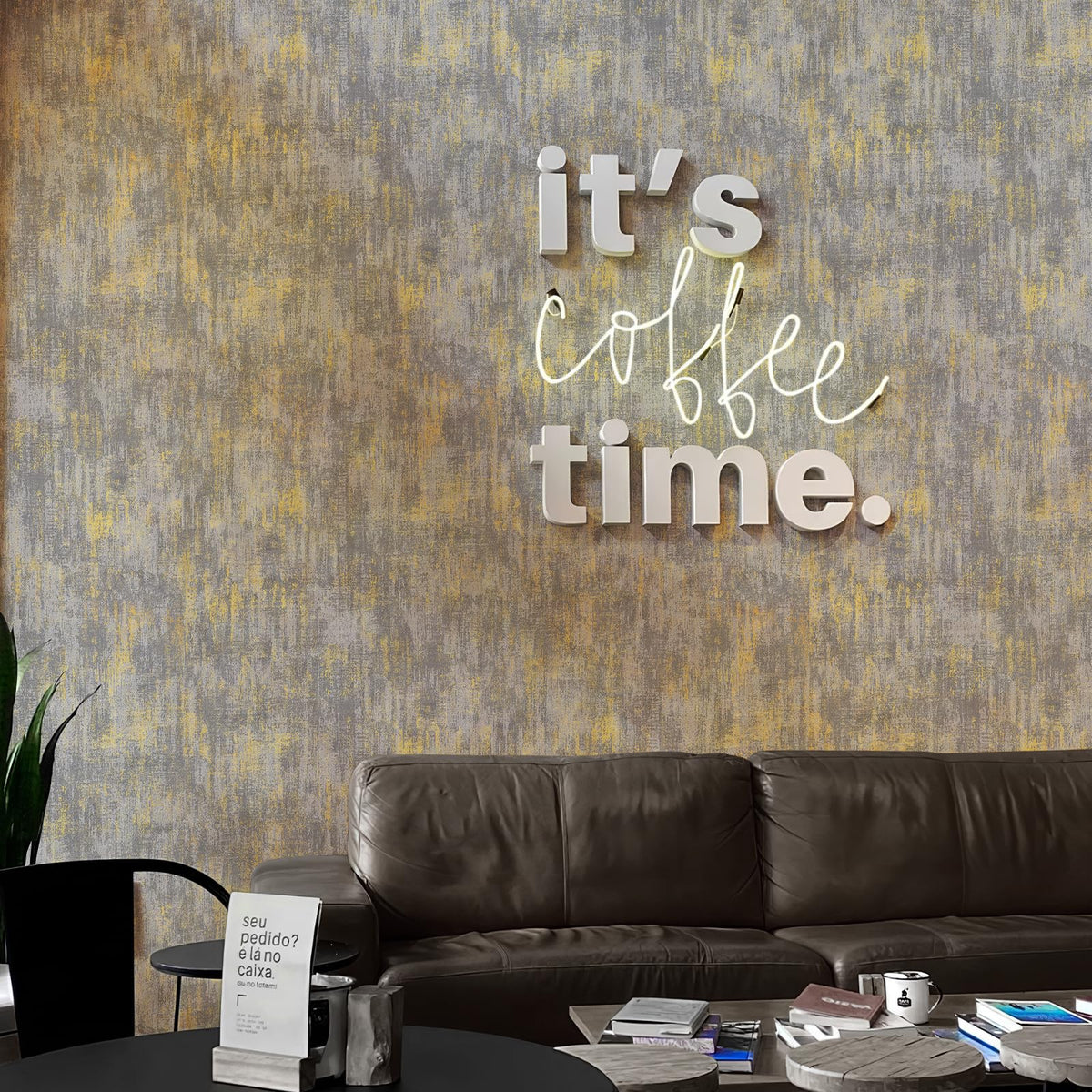 JiffDiff Vintage Metallic Peel and Stick Wallpaper Industrial Metallic Concrete Wall Paper Modern Stick on Wallpaper Self Adhesive Contact Paper(17.3" x 1200" Black Gold)