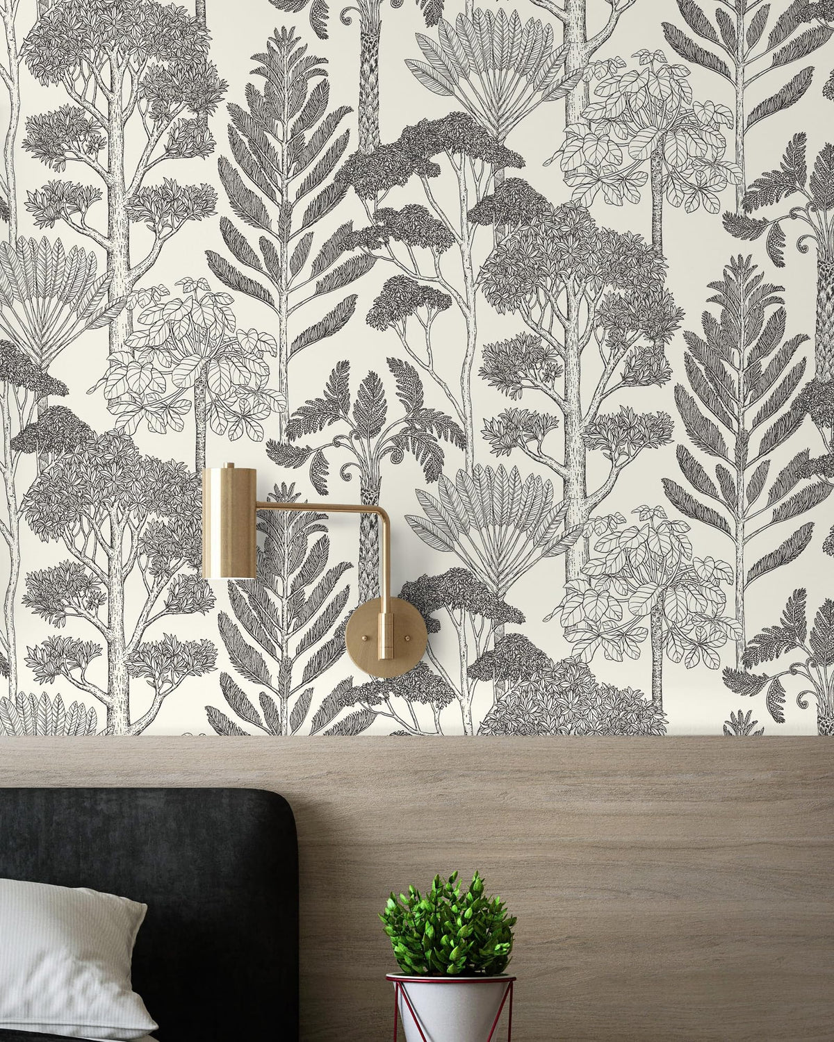 Forest Wallpaper Peel and Stick Vintage Tree Wall Paper 393in 17.3in