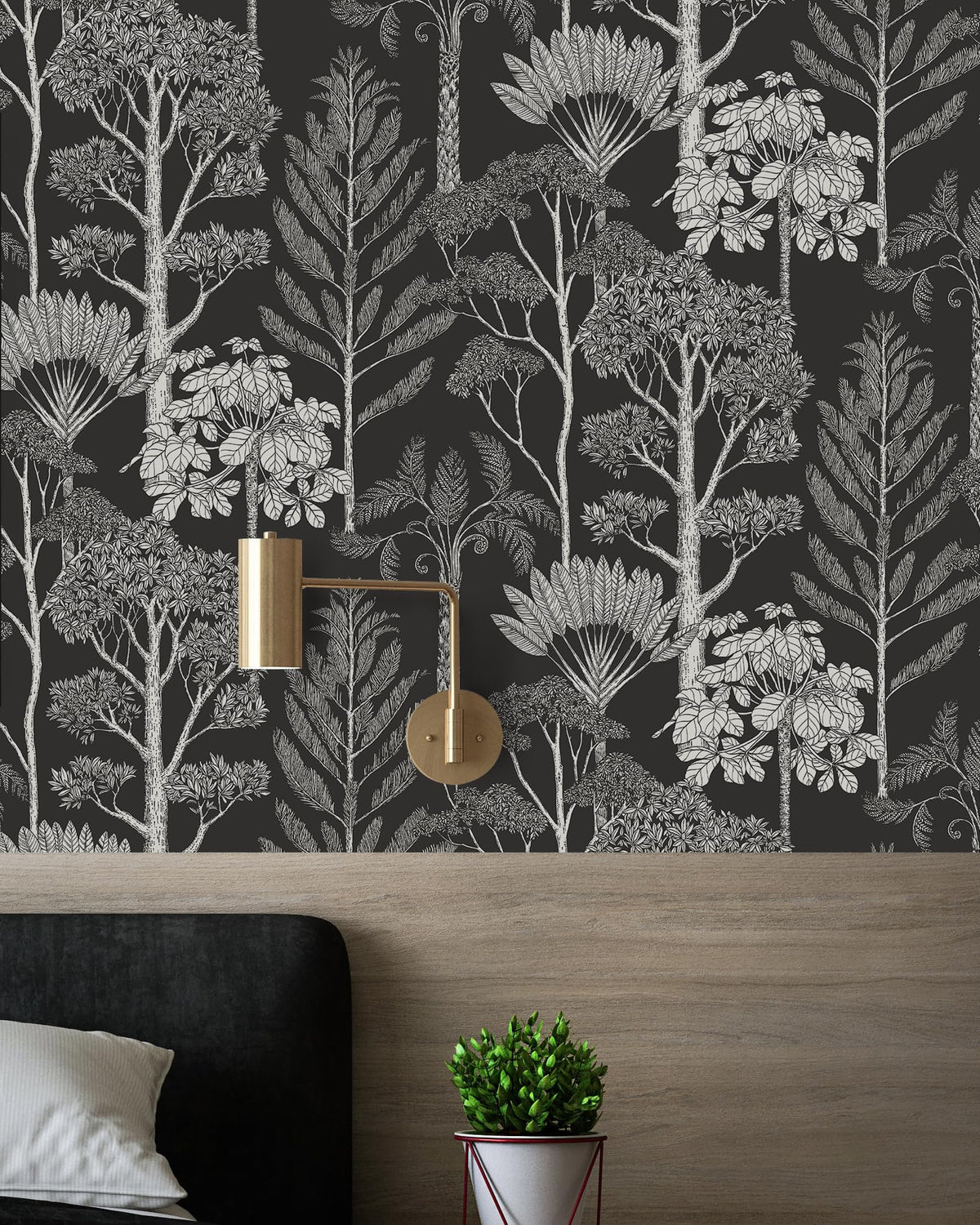 Forest Wallpaper Peel and Stick Vintage Tree Wall Paper 393in 17.3in