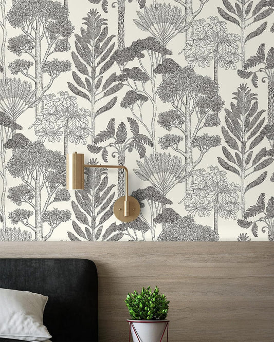 Forest Wallpaper Peel and Stick Vintage Tree Wall Paper 393in 17.3in