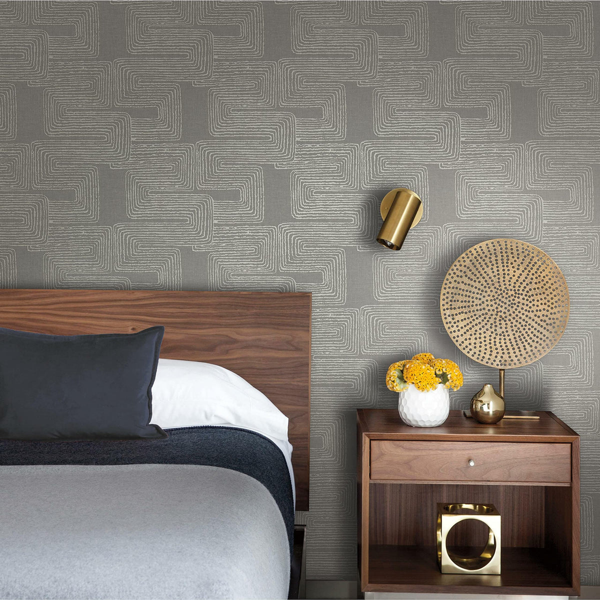 RoomMates RMK12216PL Nikki Chu Black and White Zulu Signature Peel and Stick Wallpaper, Roll, Black/White