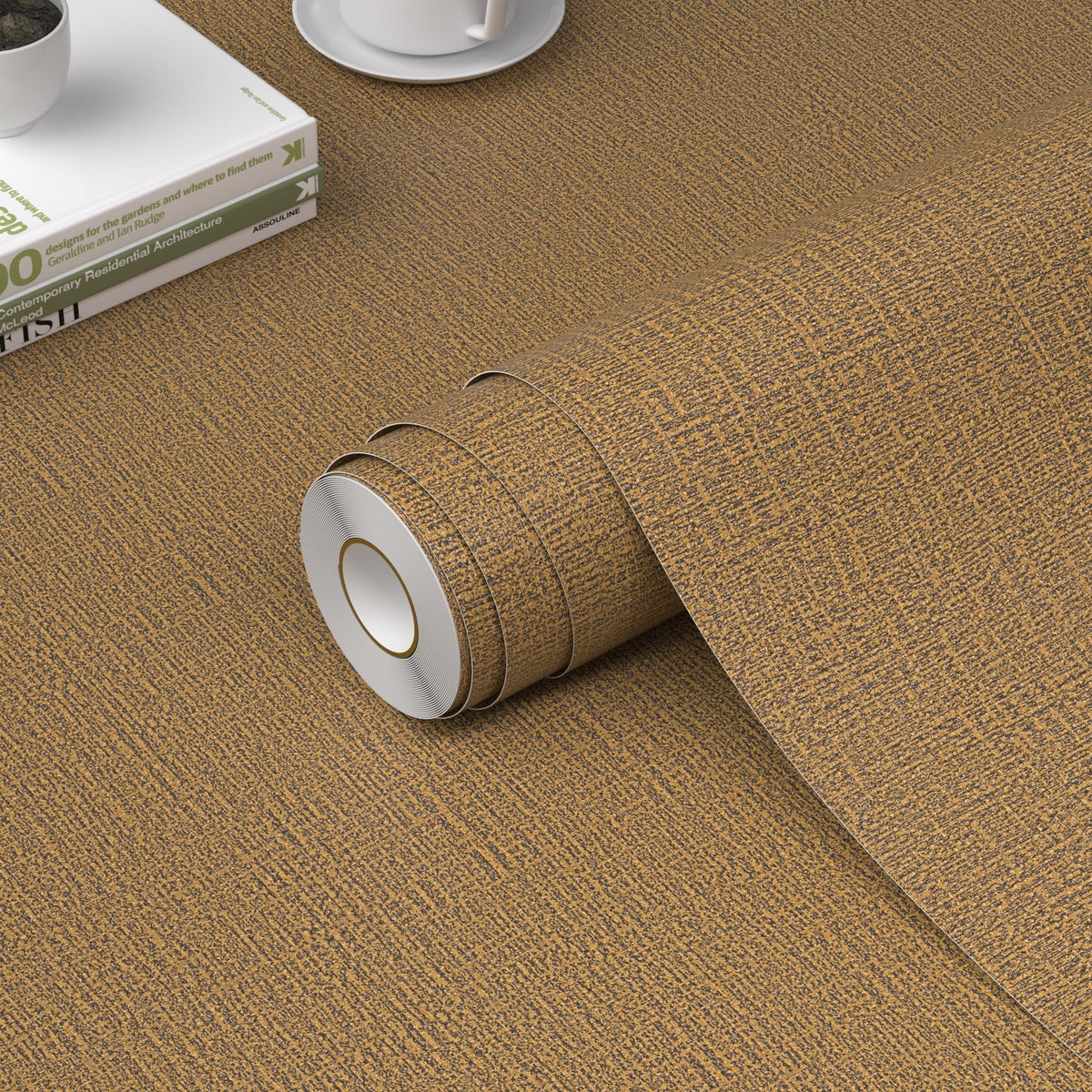 WADILE Grasscloth Peel and Stick Wallpaper 15.7in x 78.7in, Textured Contact Paper for Cabinets, Faux Linen Wall Paper Pull and Stick, Fabric Vinyl Wallpaper Self Adhesive Light Gray