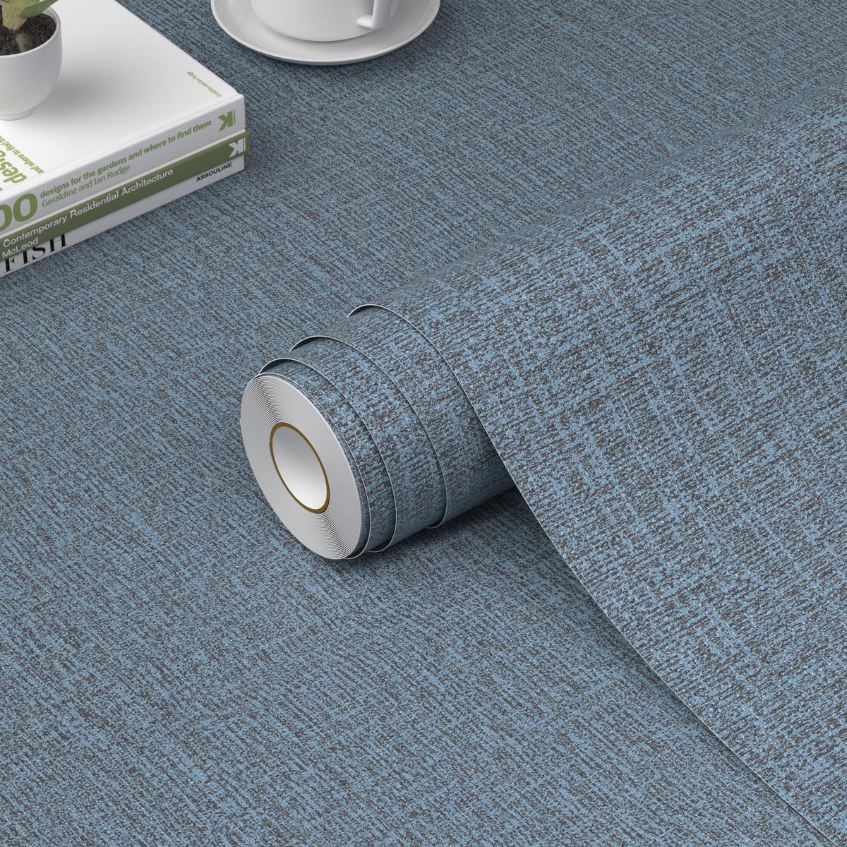 WADILE Grasscloth Peel and Stick Wallpaper 15.7in x 78.7in, Textured Contact Paper for Cabinets, Faux Linen Wall Paper Pull and Stick, Fabric Vinyl Wallpaper Self Adhesive Light Gray