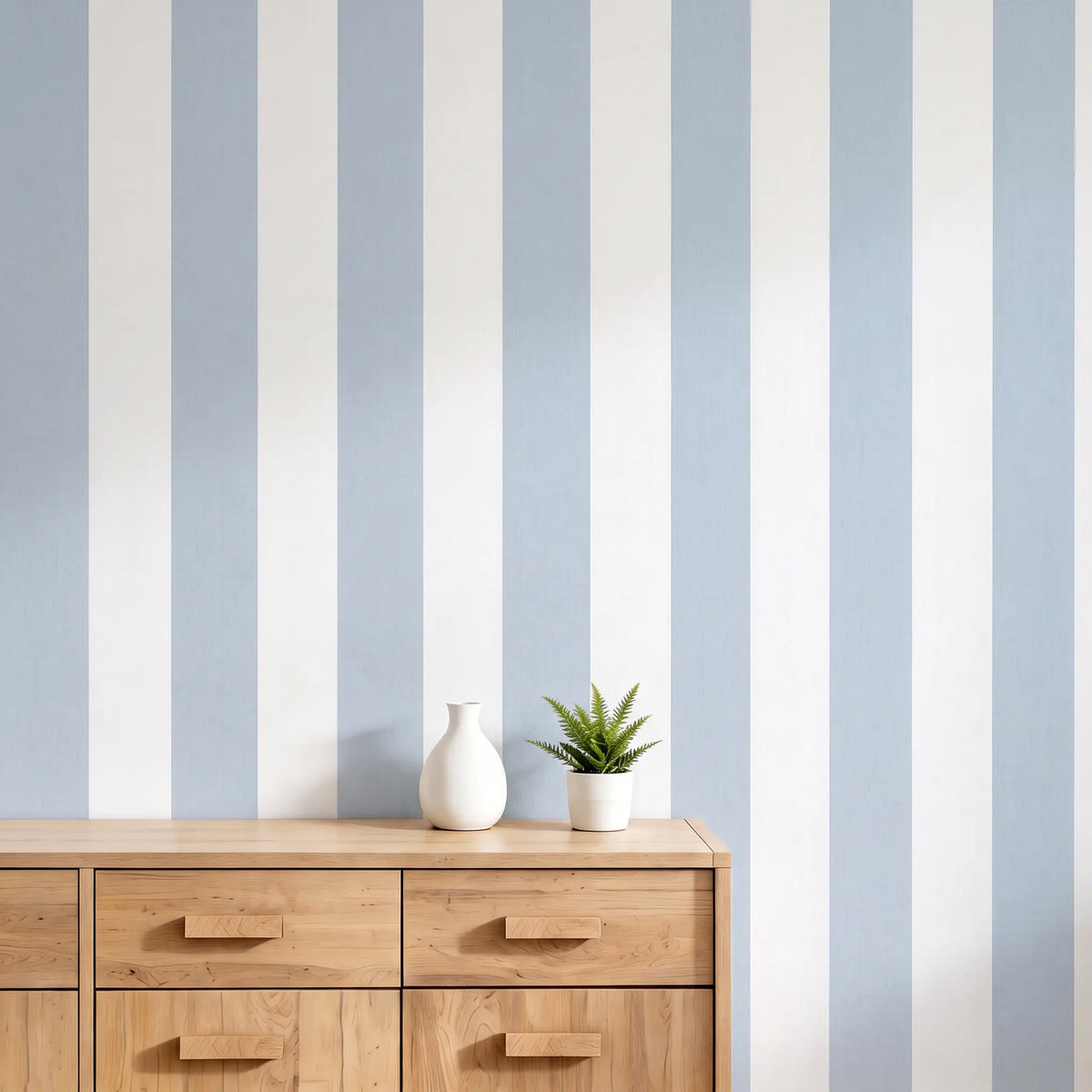 1 Roll Self-Adhesive Modern Vertical Striped Wallpaper, 4 Colors (Pink/White, Blue/White, Green/White, Black/White), 40cm/15.7" Wide Waterproof, for Bedroom & Rental Apartment Renovation